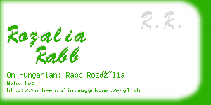 rozalia rabb business card